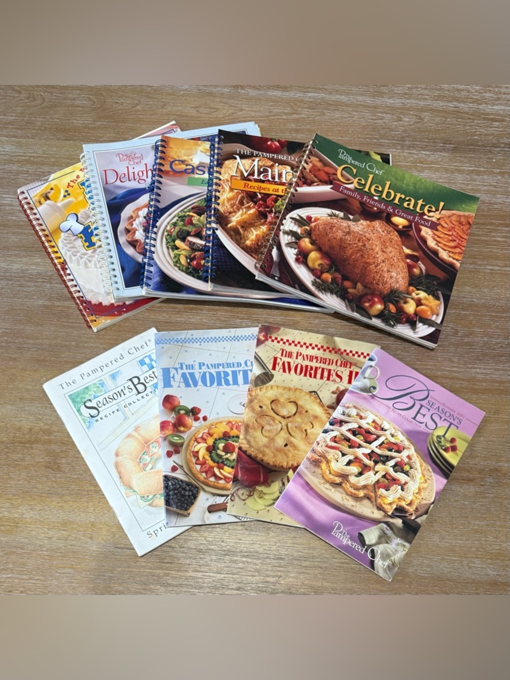 9 Pampered Chef Cookbooks Vintage